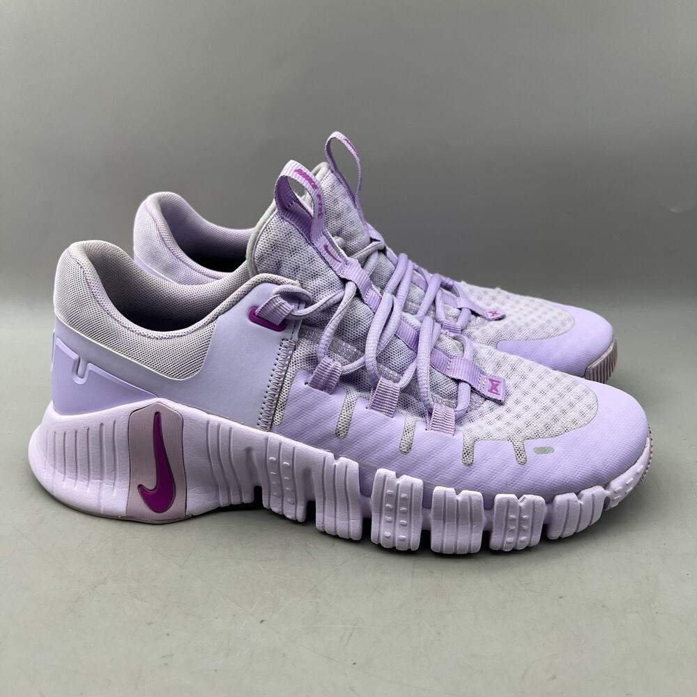 Nike Free Metcon 5 Training Shoes Women Size 9.5 Purple Mesh Comfort Sneakers
